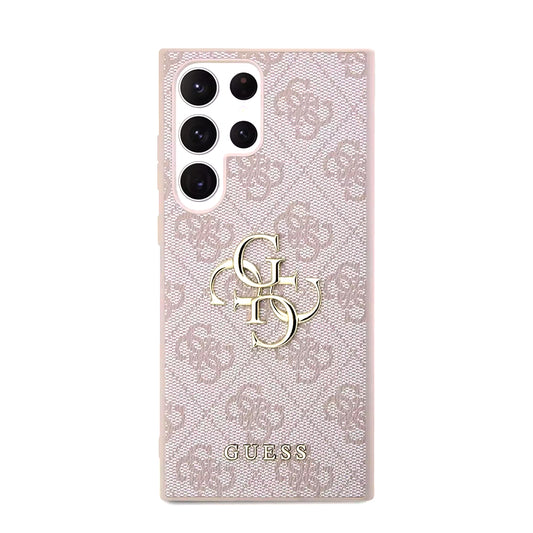 Puzdro pre Samsung Galaxy S23 Ultra S918, Guess, 4G Big Logo, Ružové.