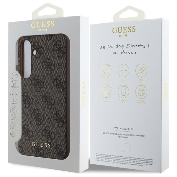 Puzdro pre Samsung Galaxy S24 FE S721, Guess, 4G Classic, Hnedé