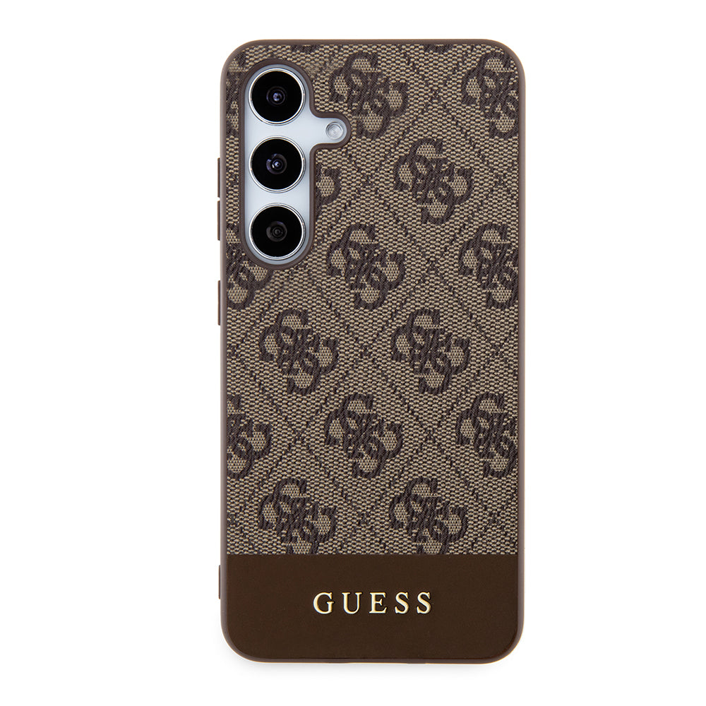 Puzdro pre Samsung Galaxy S24+ S926, Guess, 4G Stripe, Hnedé
