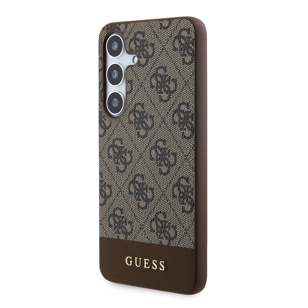 Puzdro pre Samsung Galaxy S24+ S926, Guess, 4G Stripe, Hnedé