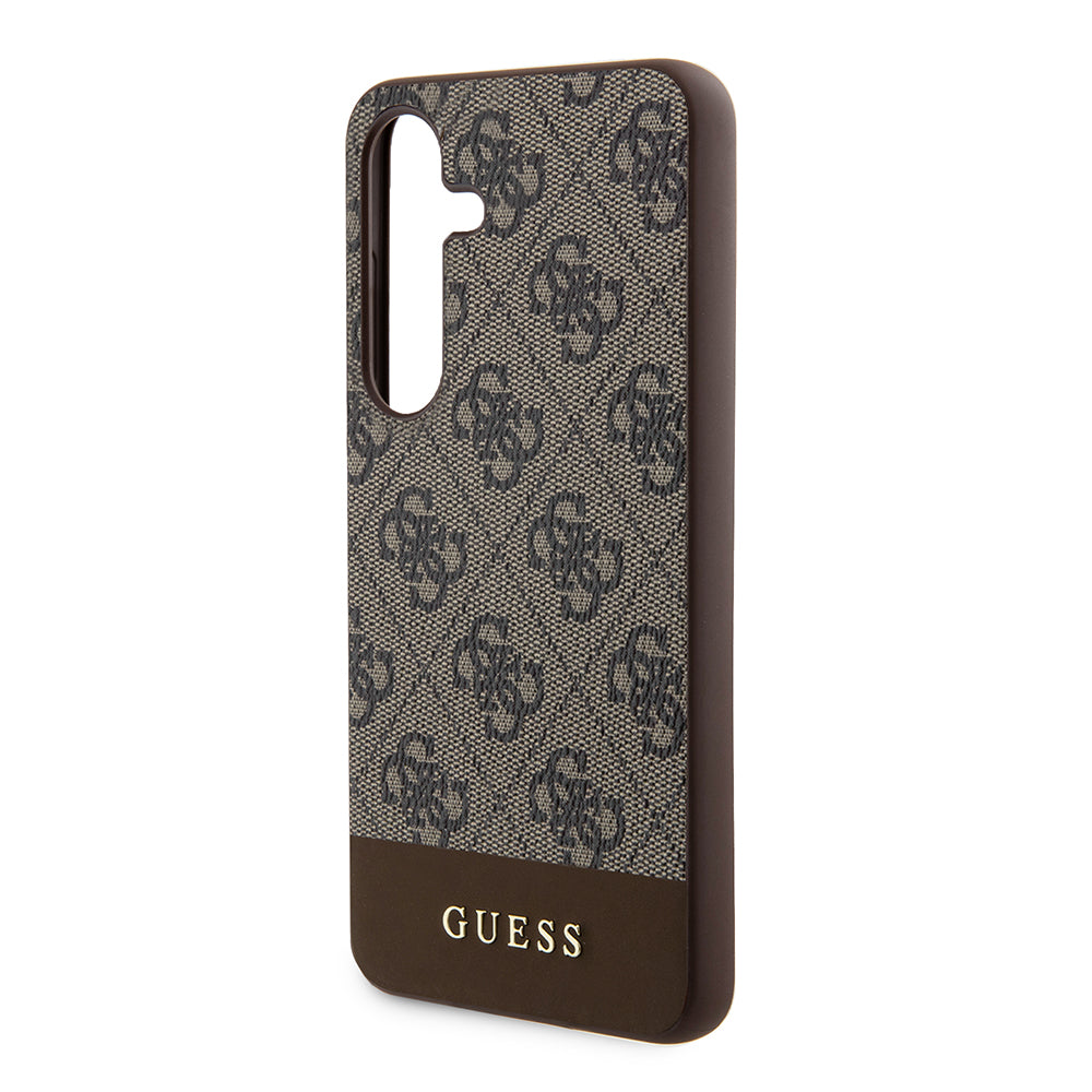 Puzdro pre Samsung Galaxy S24+ S926, Guess, 4G Stripe, Hnedé
