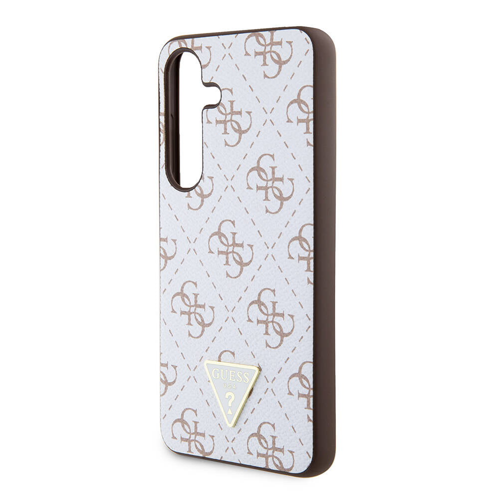 Puzdro pre Samsung Galaxy S24+ S926, Guess, 4G Triangle Logo, Biela