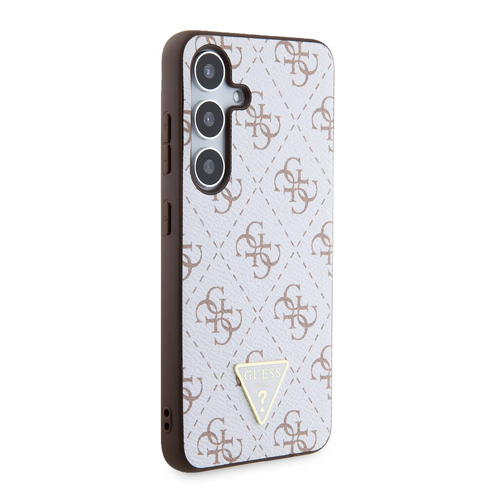 Puzdro pre Samsung Galaxy S24+ S926, Guess, 4G Triangle Logo, Biela