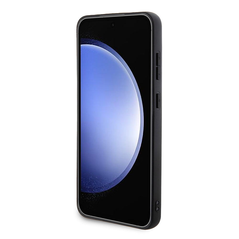 Puzdro pre Samsung Galaxy S24+ S926, Karl Lagerfeld, Saffiano Karl & Choupette Metal, Čierne