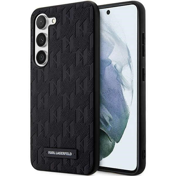 Puzdro pre Samsung Galaxy S24+ S926, Karl Lagerfeld, Saffiano Monogram Metal Logo, Čierne