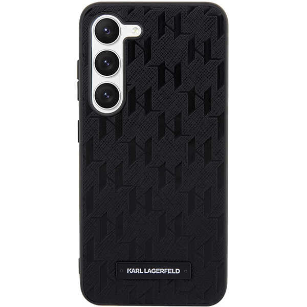 Puzdro pre Samsung Galaxy S24+ S926, Karl Lagerfeld, Saffiano Monogram Metal Logo, Čierne