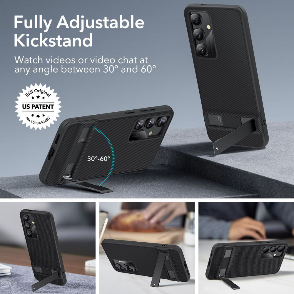 Puzdro pre Samsung Galaxy S24 S921, ESR, Air Shield Boost Kickstand, Čierne