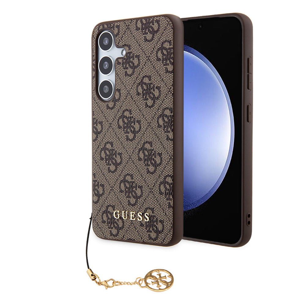 Puzdro pre Samsung Galaxy S24 S921, Guess, 4G Charm, Hnedé
