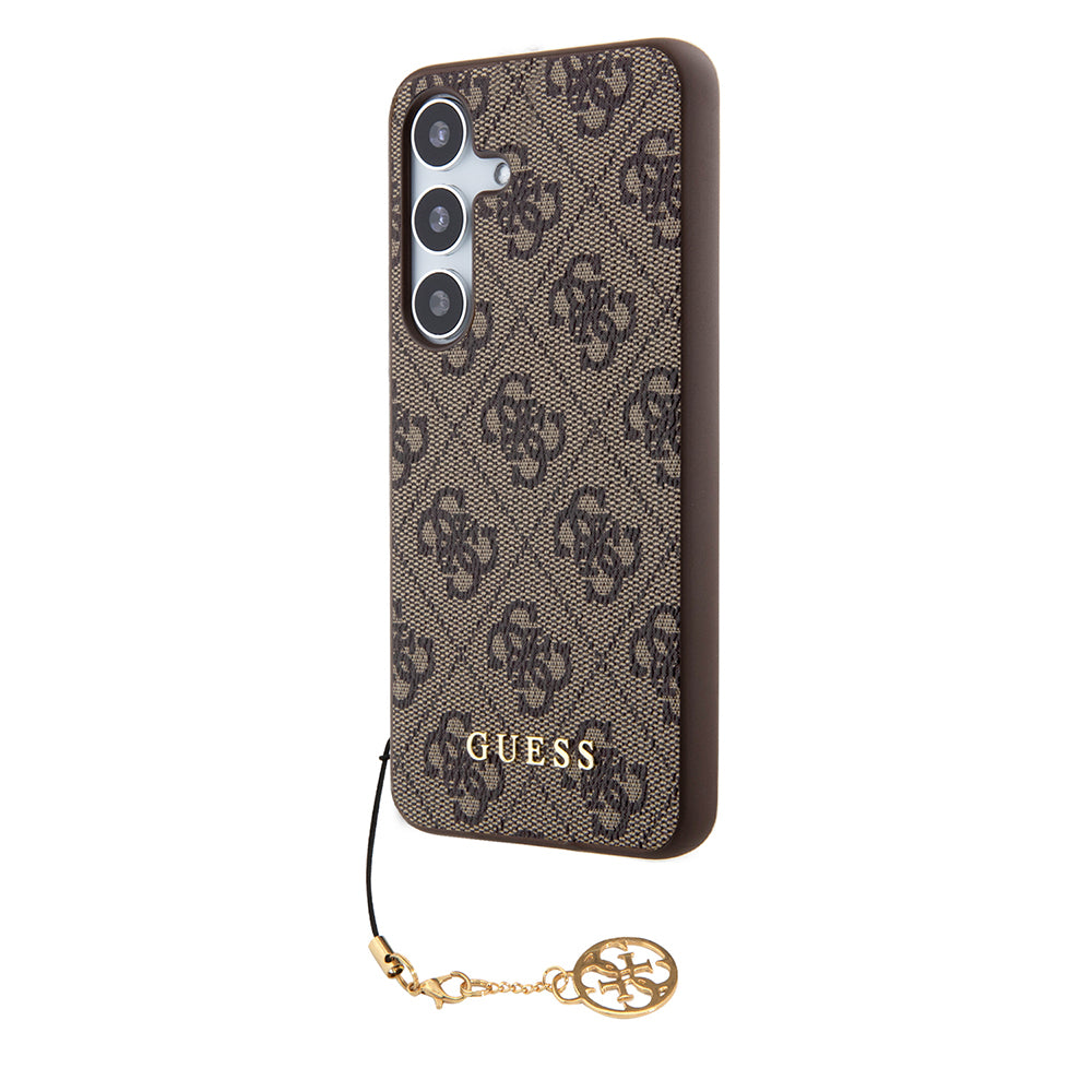 Puzdro pre Samsung Galaxy S24 S921, Guess, 4G Charm, Hnedé