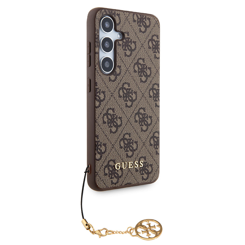 Puzdro pre Samsung Galaxy S24 S921, Guess, 4G Charm, Hnedé