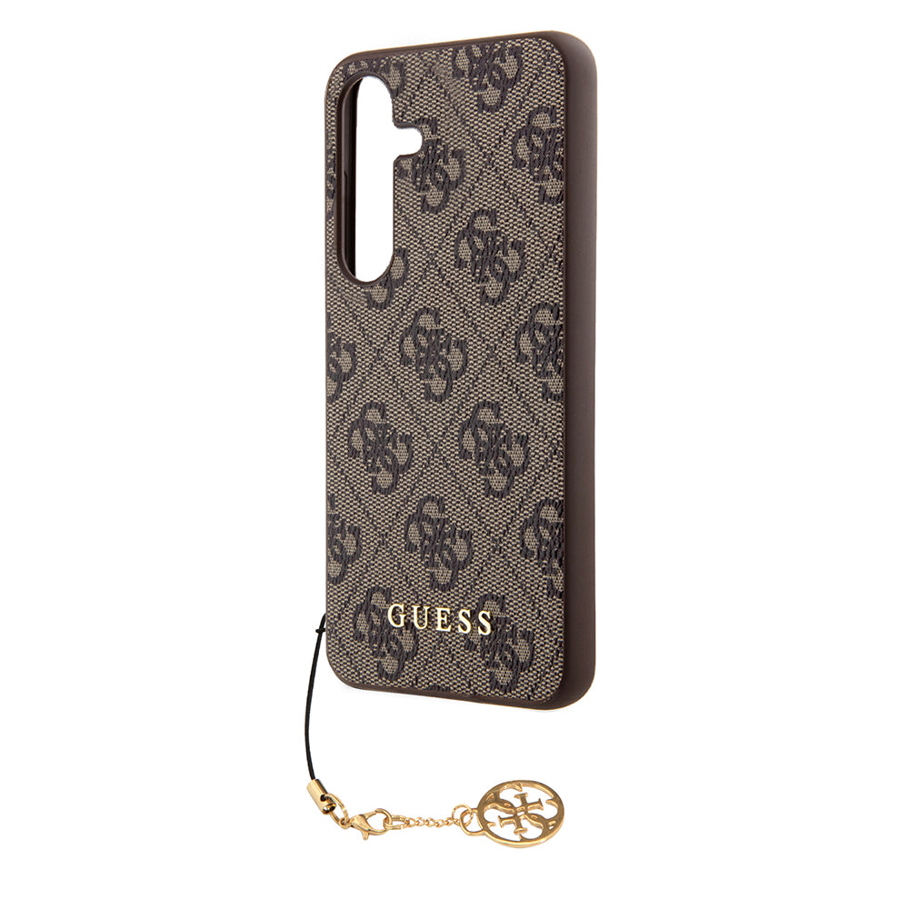 Puzdro pre Samsung Galaxy S24 S921, Guess, 4G Charm, Hnedé