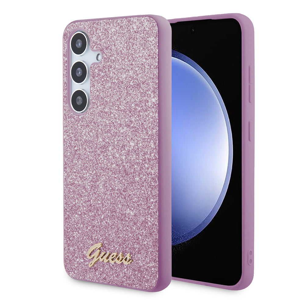 Puzdro pre Samsung Galaxy S24 S921, Guess, Glitter Script, Mov