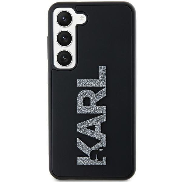 Puzdro pre Samsung Galaxy S24 S921, Karl Lagerfeld, 3D Rubber Glitter Logo, Čierne