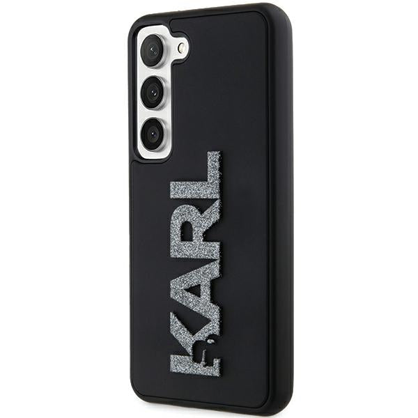 Puzdro pre Samsung Galaxy S24 S921, Karl Lagerfeld, 3D Rubber Glitter Logo, Čierne