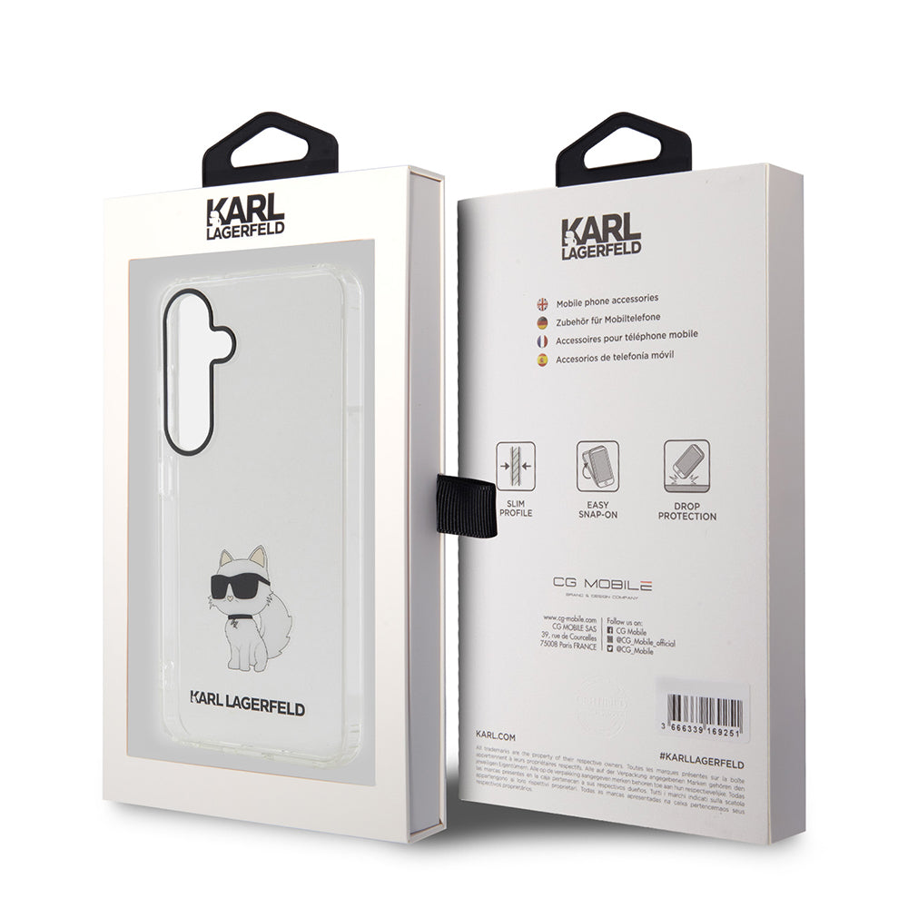 Puzdro pre Samsung Galaxy S24 S921, Karl Lagerfeld, IML Luxury Choupette, Priehľadné