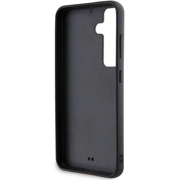 Puzdro pre Samsung Galaxy S24 S921, Karl Lagerfeld, Rhinestone Metal Plate, Strieborné