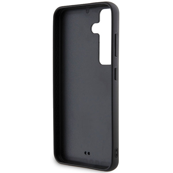 Puzdro pre Samsung Galaxy S24 S921, Karl Lagerfeld, Rhinestone Metal Plate, Čierne
