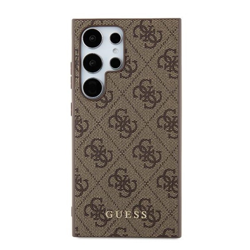 Puzdro pre Samsung Galaxy S24 Ultra S928, Guess, 4G Metal Gold Logo, Hnedé
