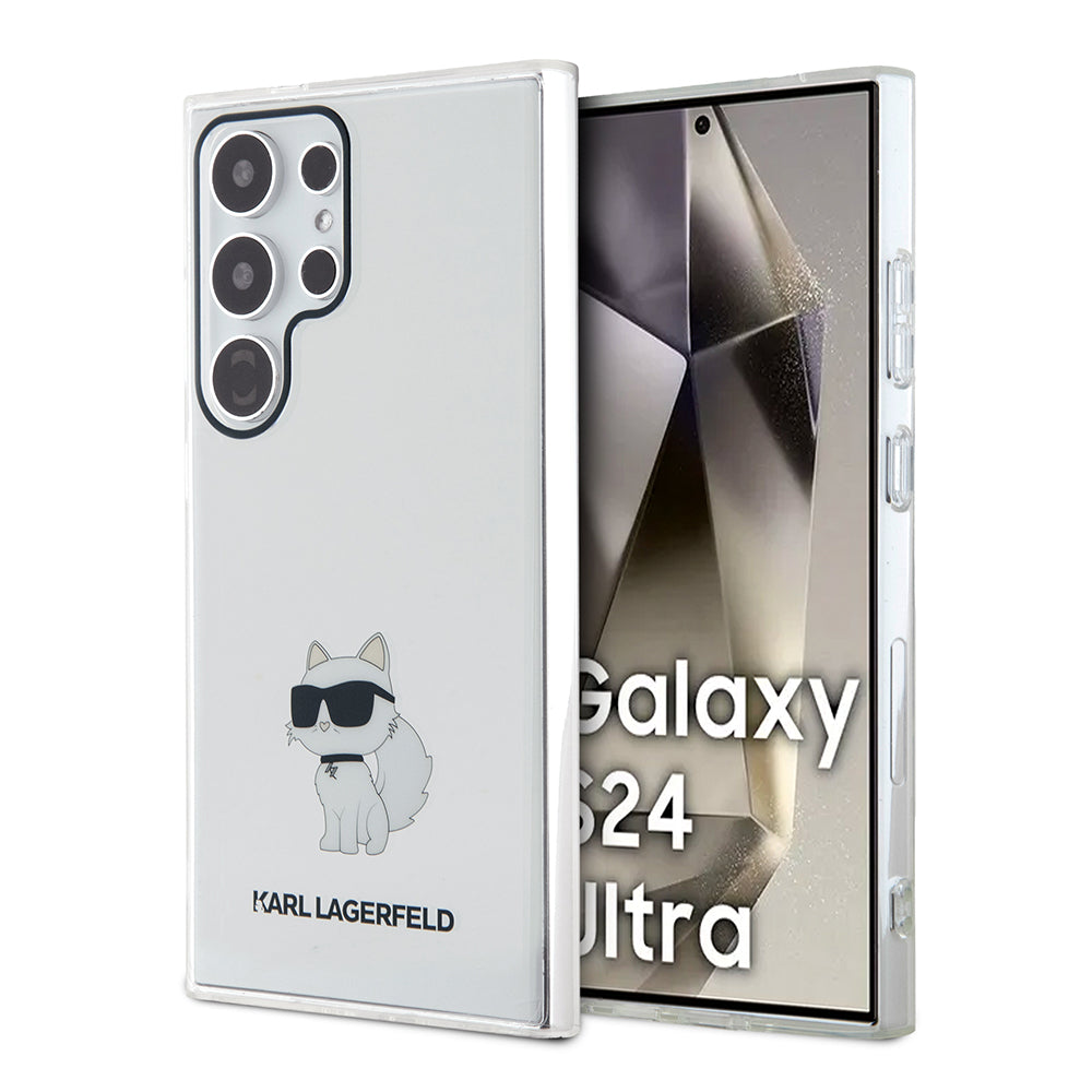 Puzdro pre Samsung Galaxy S24 Ultra S928, Karl Lagerfeld, IML Luxury Choupette, Priehľadné