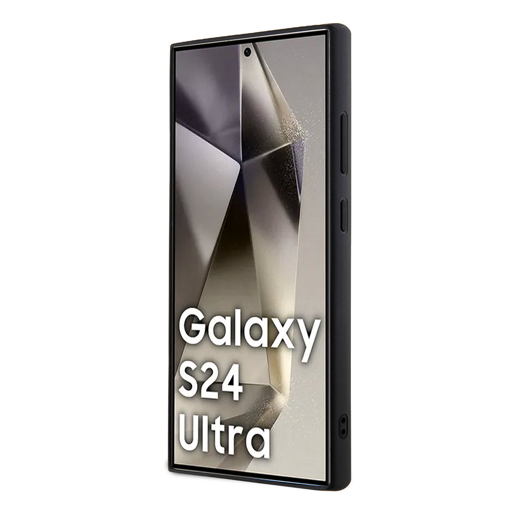 Puzdro pre Samsung Galaxy S24 Ultra S928, Karl Lagerfeld, Rhinestone Metal Plate, Čierne