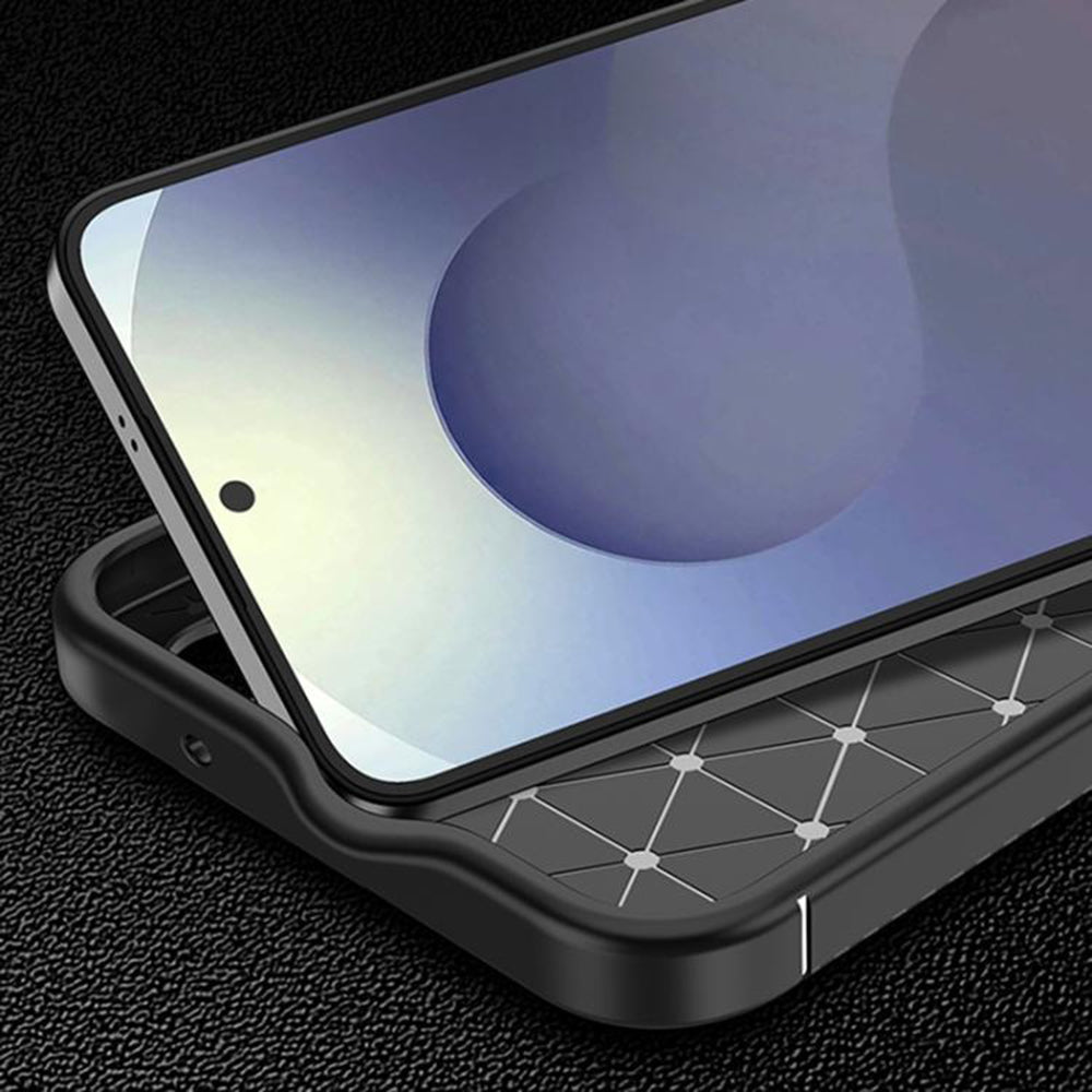 Puzdro na Samsung Galaxy S25 FE, Techsuit, CarbonFiber, Čierne
