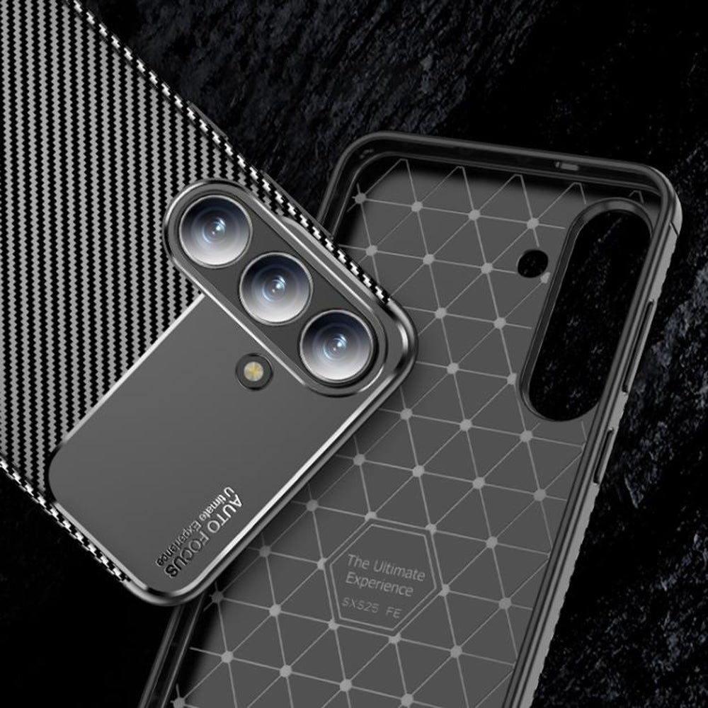 Puzdro na Samsung Galaxy S25 FE, Techsuit, CarbonFiber, Čierne