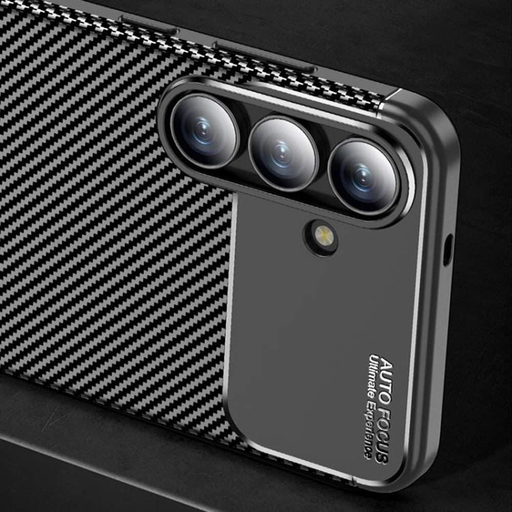 Puzdro na Samsung Galaxy S25 FE, Techsuit, CarbonFiber, Čierne