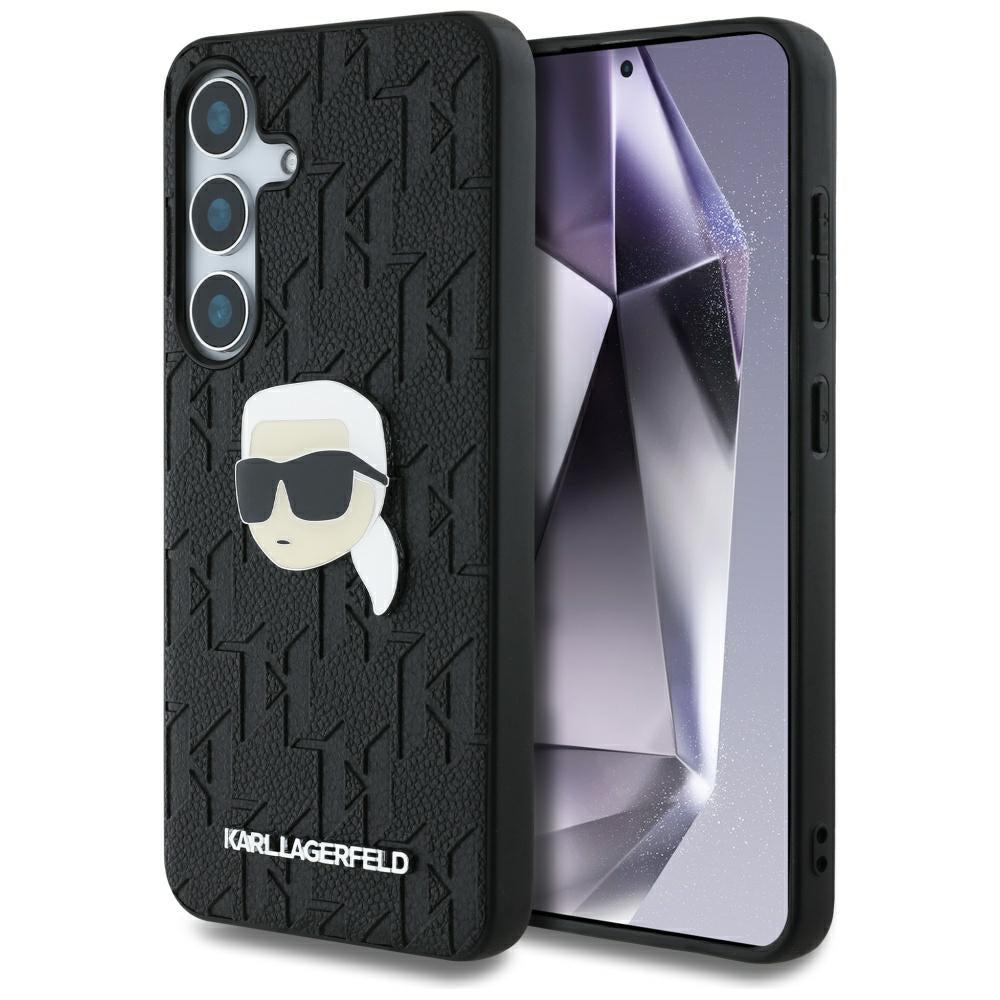 Puzdro pre Samsung Galaxy S25+ S936, Karl Lagerfeld, Monogram Karl's Head, Čierne