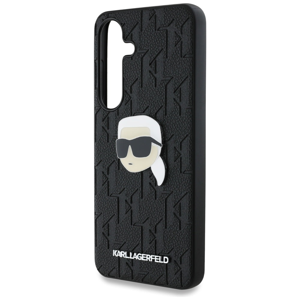 Puzdro pre Samsung Galaxy S25+ S936, Karl Lagerfeld, Monogram Karl's Head, Čierne