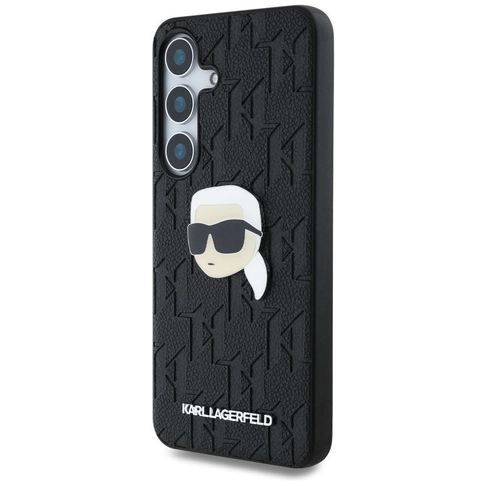 Puzdro pre Samsung Galaxy S25+ S936, Karl Lagerfeld, Monogram Karl's Head, Čierne
