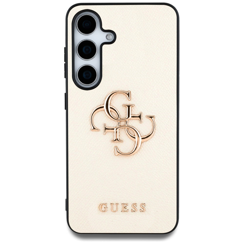 Puzdro pre Samsung Galaxy S25 S931, Guess, 4G Grained Big and Classic Logo, Béžová