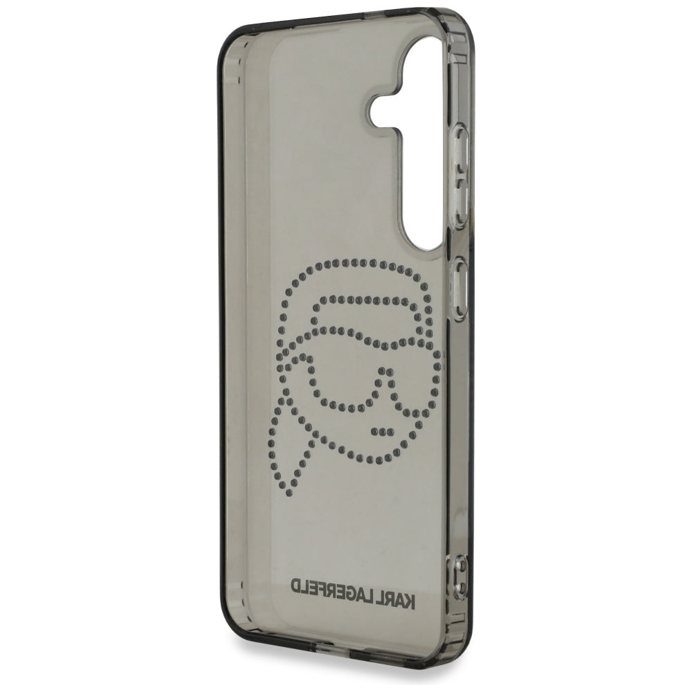 Puzdro pre Samsung Galaxy S25 S931, Karl Lagerfeld, IML Rhinestones Karl's Head, Čierne