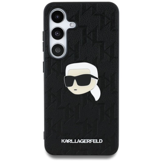 Puzdro pre Samsung Galaxy S25 S931, Karl Lagerfeld, Monogram Karl's Head, Čierne