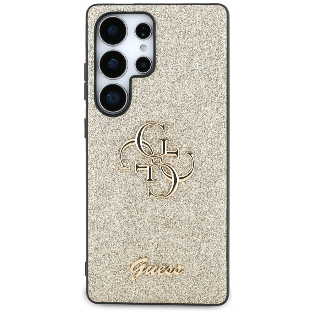 Puzdro pre Samsung Galaxy S25 Ultra S938, Guess, Glitter Big 4G Script, Zlaté