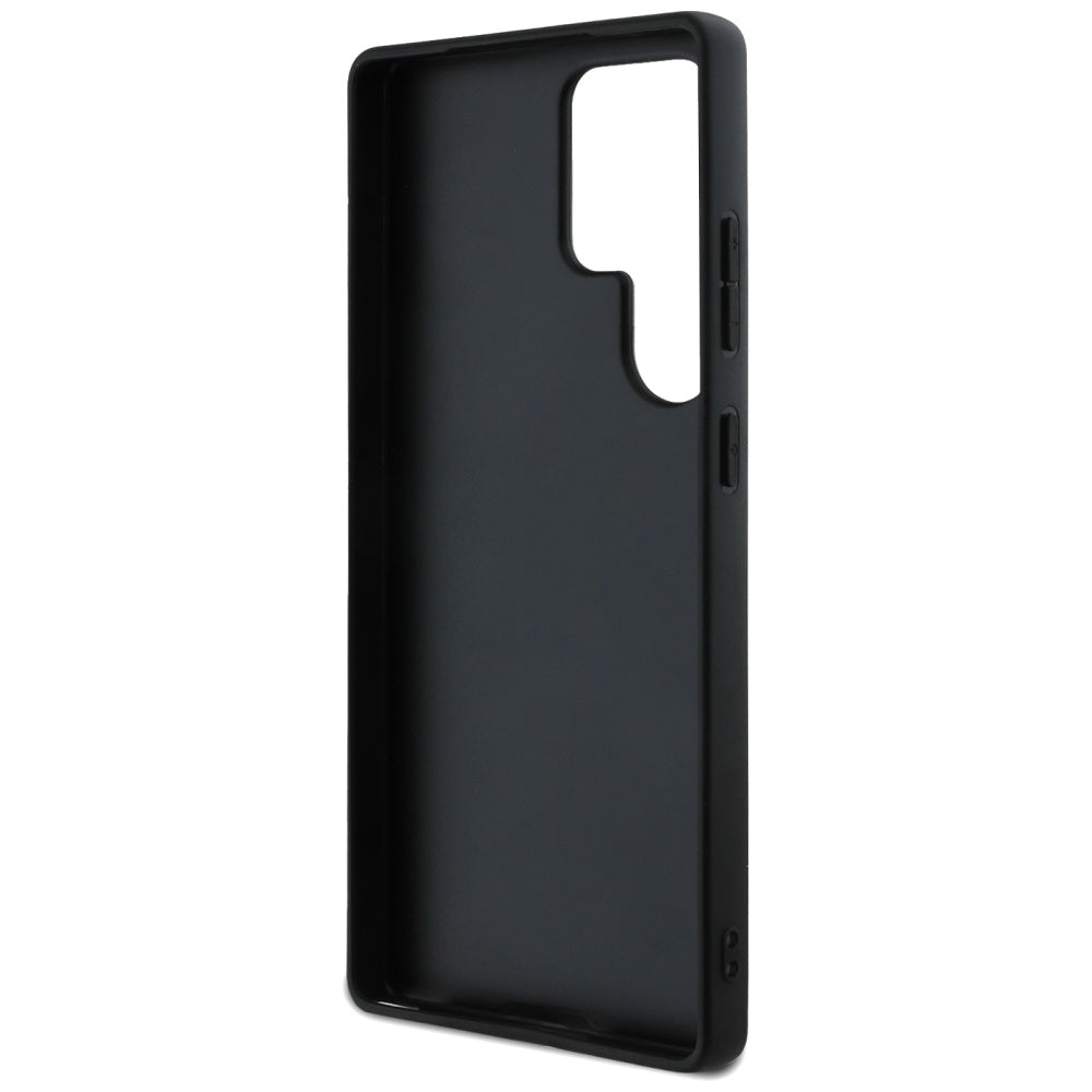 Puzdro pre Samsung Galaxy S25 Ultra S938, Guess, Grained Hot Stamp 4G Triangle, Čierne