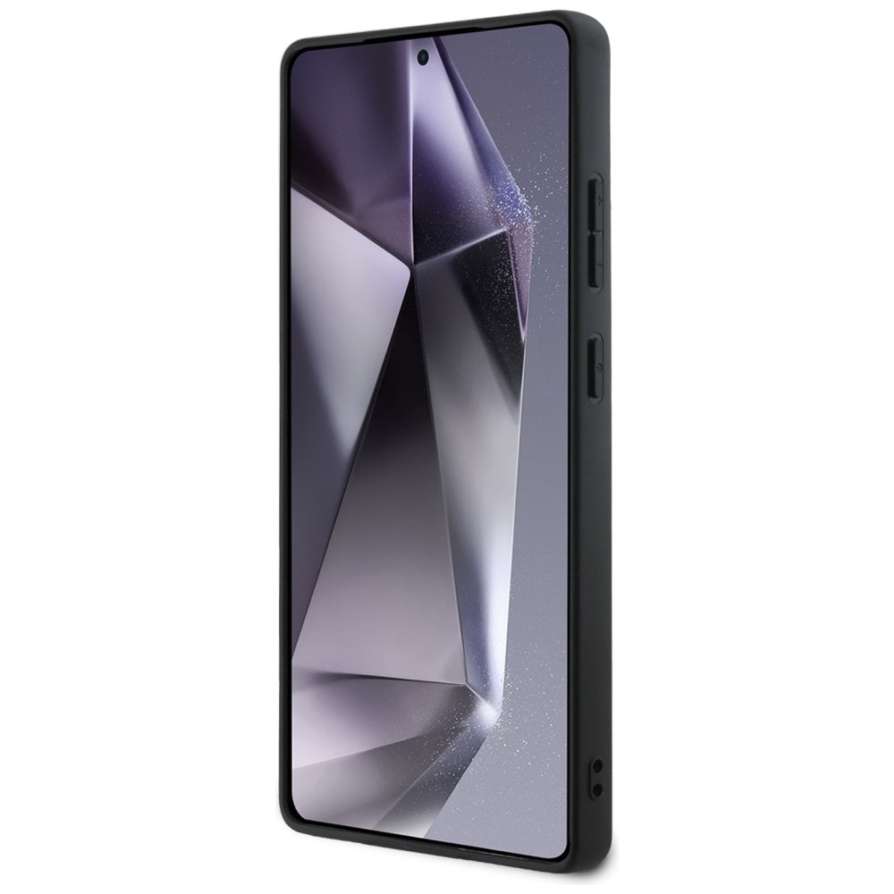 Puzdro pre Samsung Galaxy S25 Ultra S938, Guess, Grained Hot Stamp 4G Triangle, Čierne