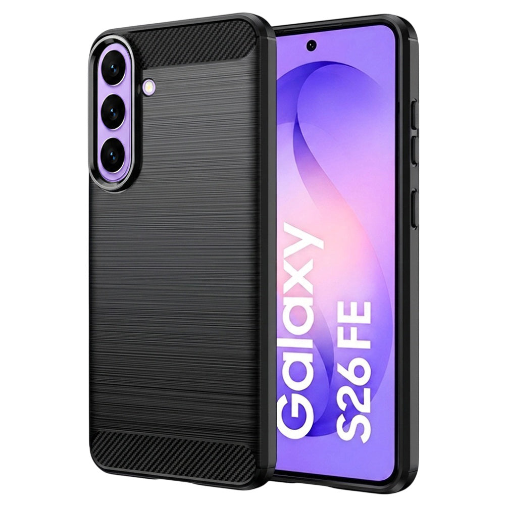 Puzdro pre Samsung Galaxy S26 FE S741 / S25 FE, Techsuit, Karbón, Čierne