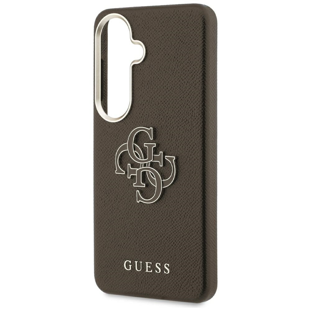 Puzdro pre Samsung Galaxy S26 Plus S947, Guess, 4G Grained Big and Classic Logo, Hnedé