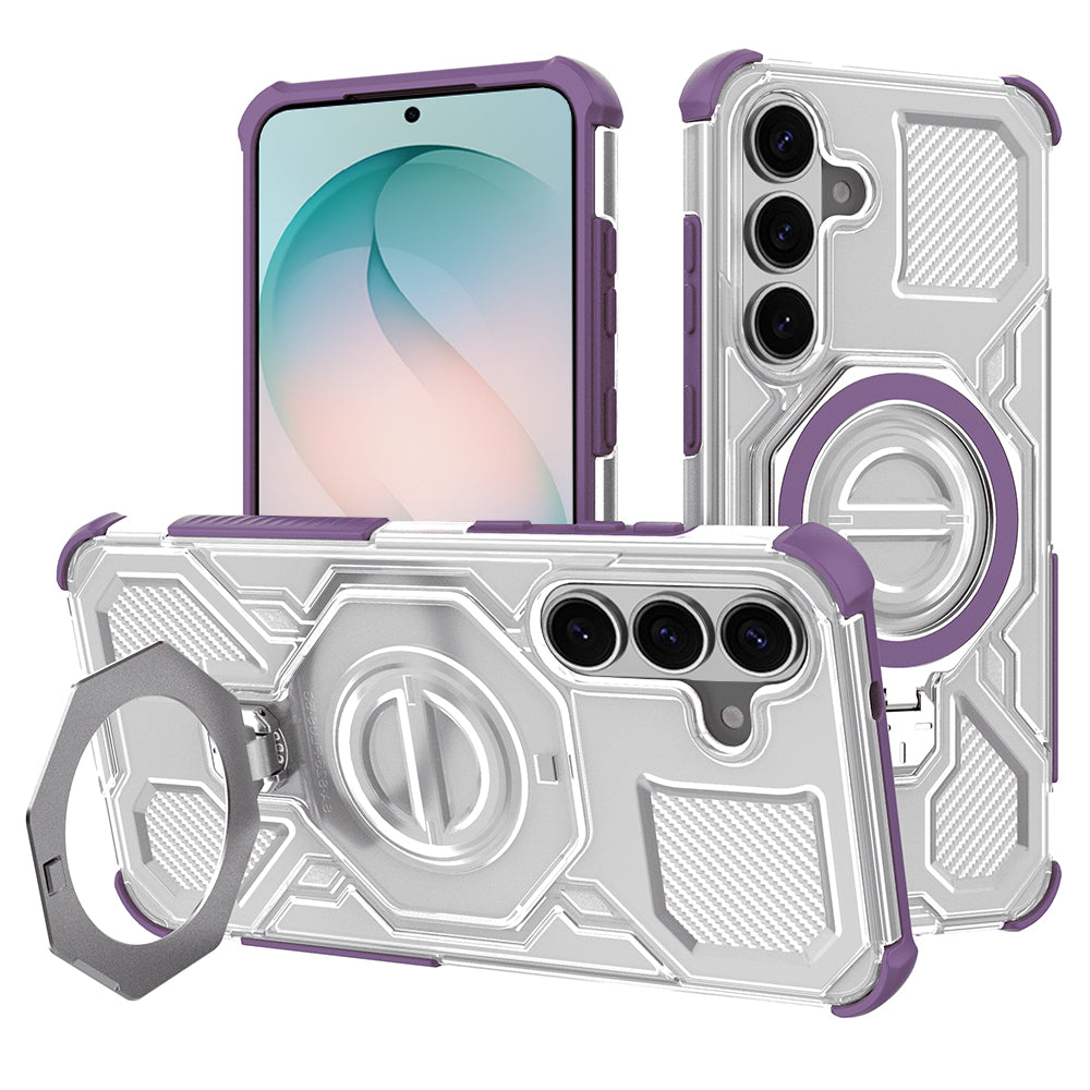 Puzdro pre Samsung Galaxy S26 Plus S947, Techsuit, Carbon Shield Pro, Fialové