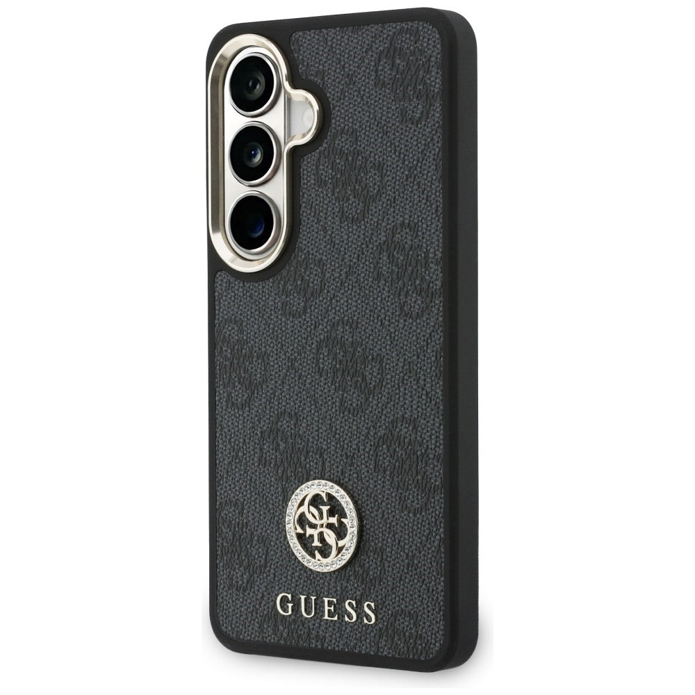 Puzdro pre Samsung Galaxy S26 S942, GUESS, 4G Big Rhinestone Triangle Strap, Čierne