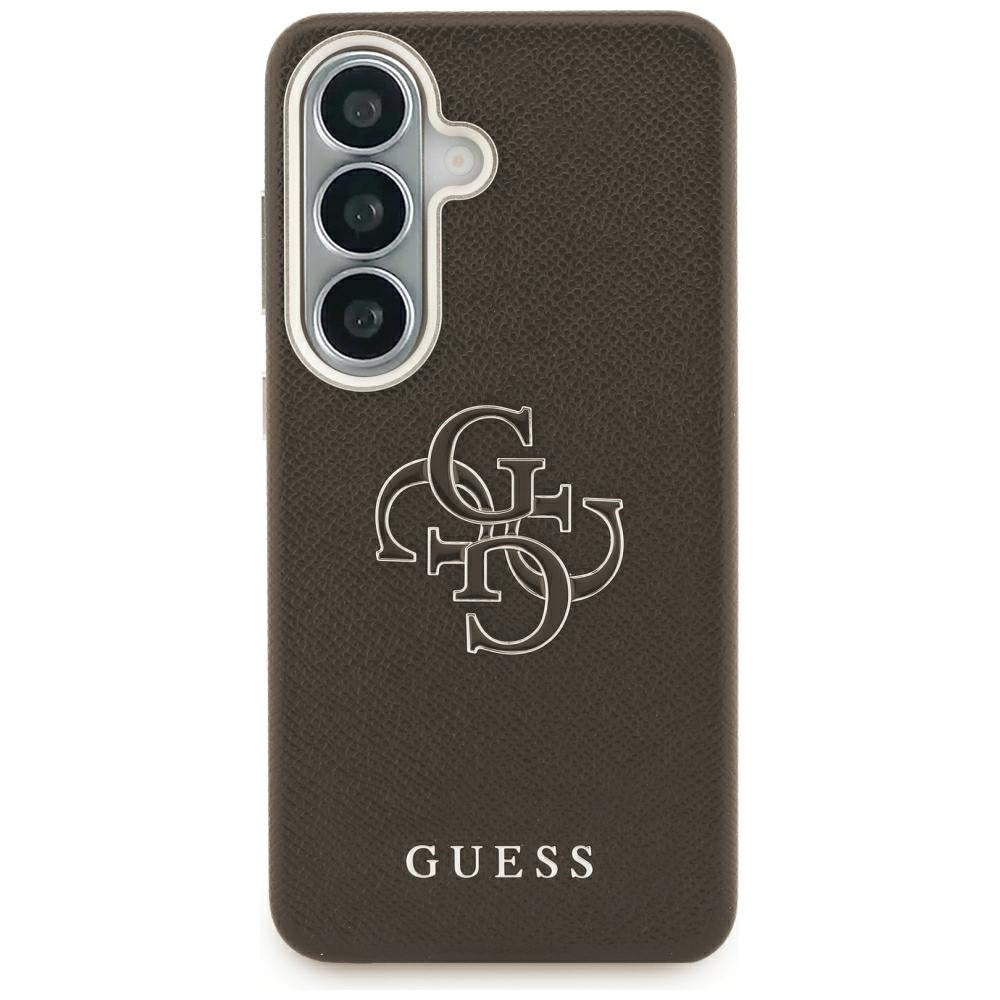 Puzdro pre Samsung Galaxy S26 S942, Guess, 4G Grained Big and Classic Logo, Hnedé