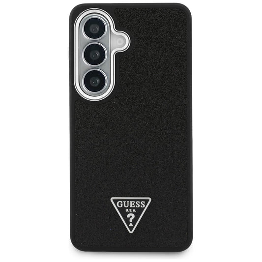 Puzdro pre Samsung Galaxy S26 S942, Guess, Fixed Glitter Triangle Logo, Čierne