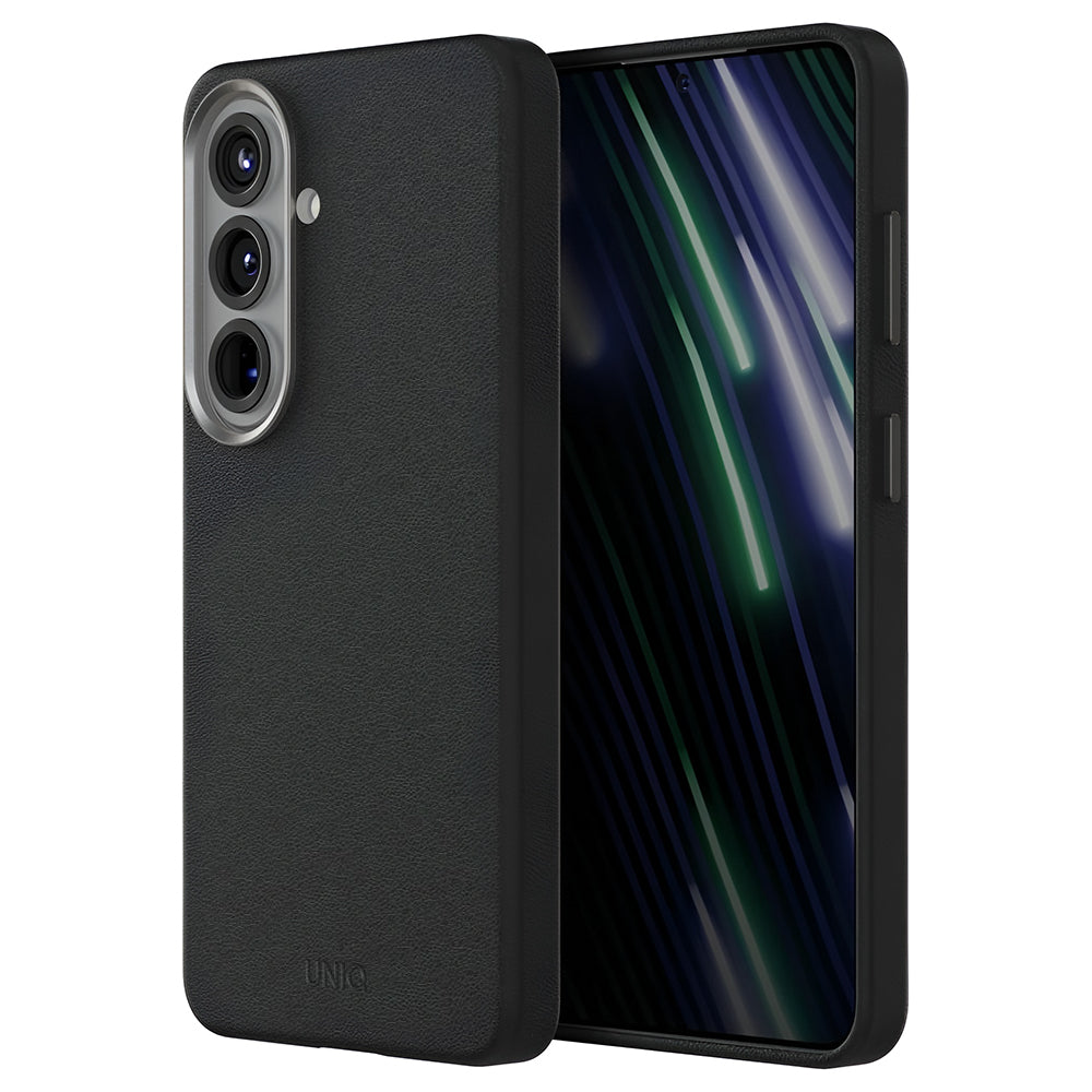 Puzdro pre Samsung Galaxy S26 S942, UNIQ, Lyden Leatherette, Čierne