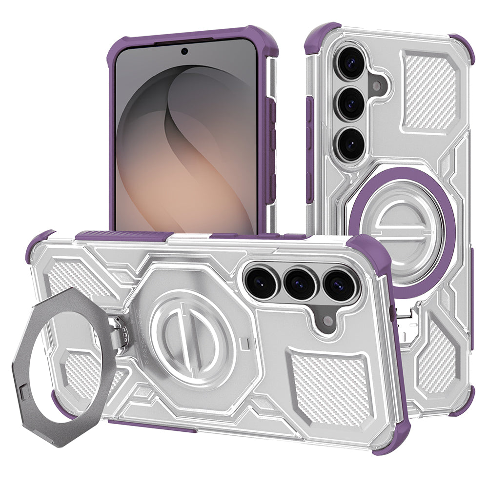 Puzdro pre Samsung Galaxy S26, Techsuit, Carbon Shield Pro, Fialové