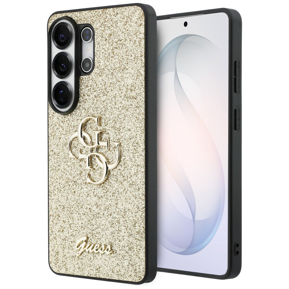 Puzdro pre Samsung Galaxy S26 Ultra S948, Guess, Fixed Glitter Big 4G Metal Frame, Zlaté