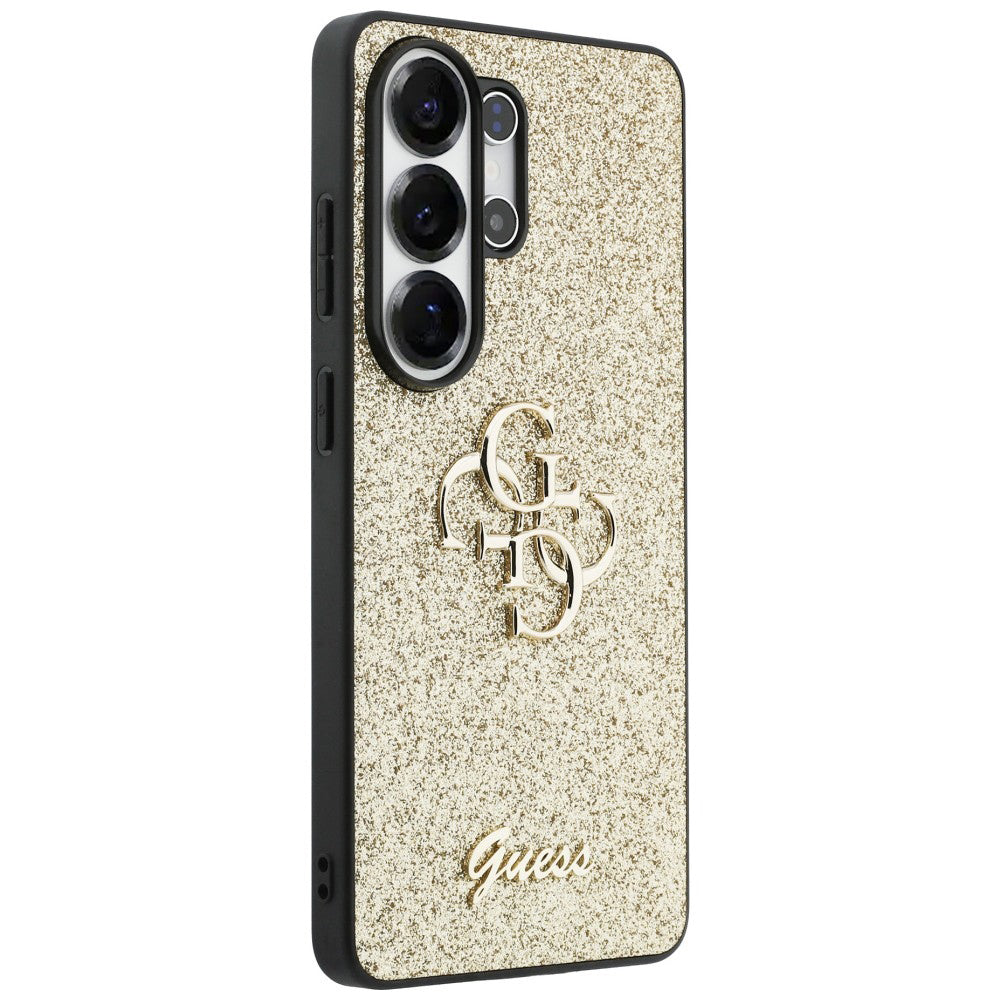 Puzdro pre Samsung Galaxy S26 Ultra S948, Guess, Fixed Glitter Big 4G Metal Frame, Zlaté