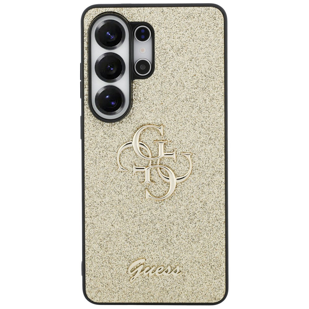 Puzdro pre Samsung Galaxy S26 Ultra S948, Guess, Fixed Glitter Big 4G Metal Frame, Zlaté