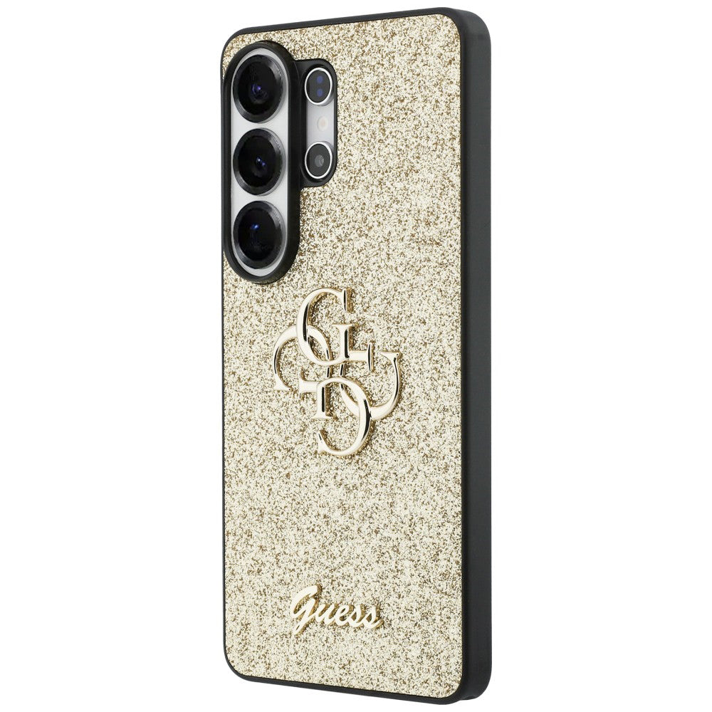 Puzdro pre Samsung Galaxy S26 Ultra S948, Guess, Fixed Glitter Big 4G Metal Frame, Zlaté