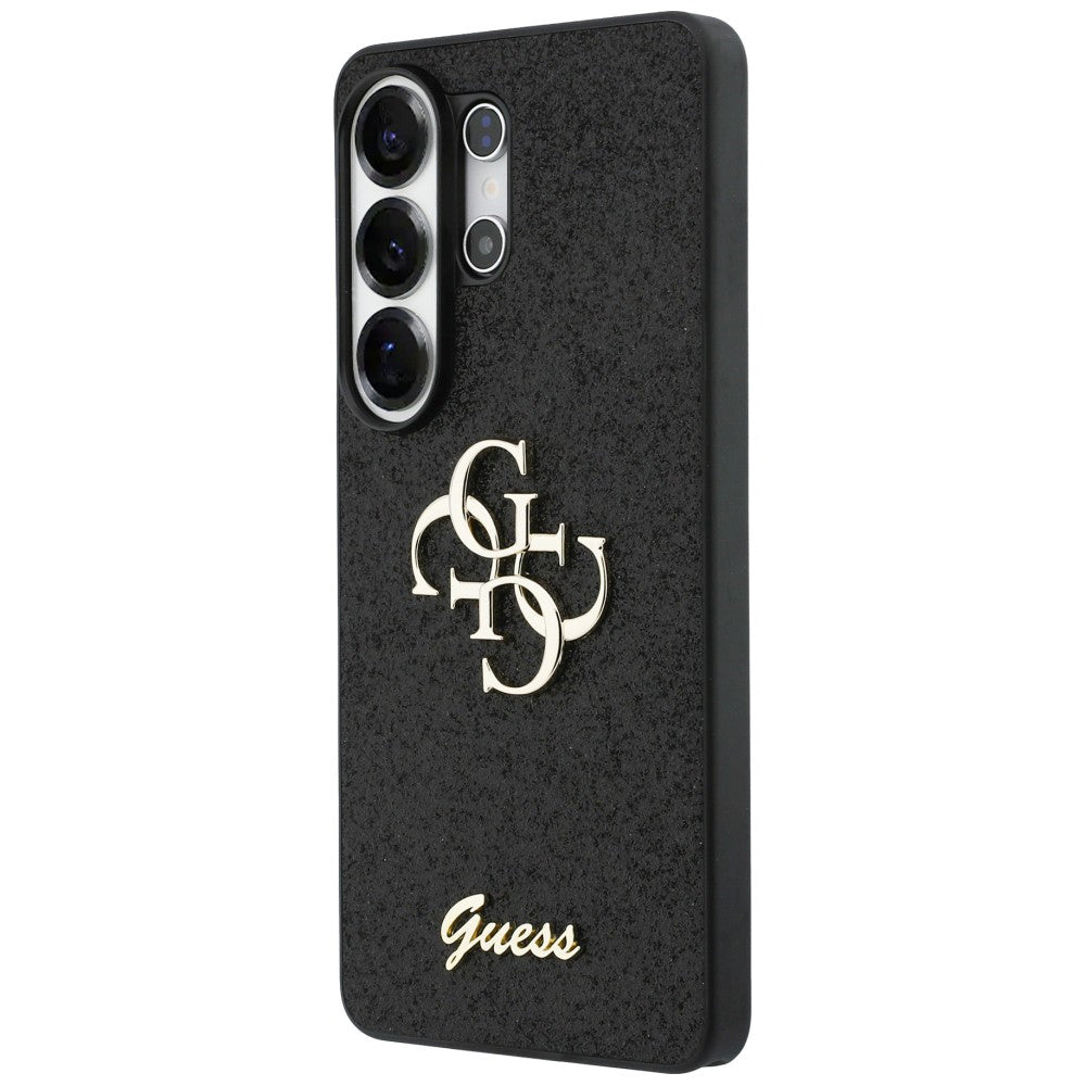 Puzdro pre Samsung Galaxy S26 Ultra S948, Guess, Fixed Glitter Big 4G Metal Frame, Čierne
