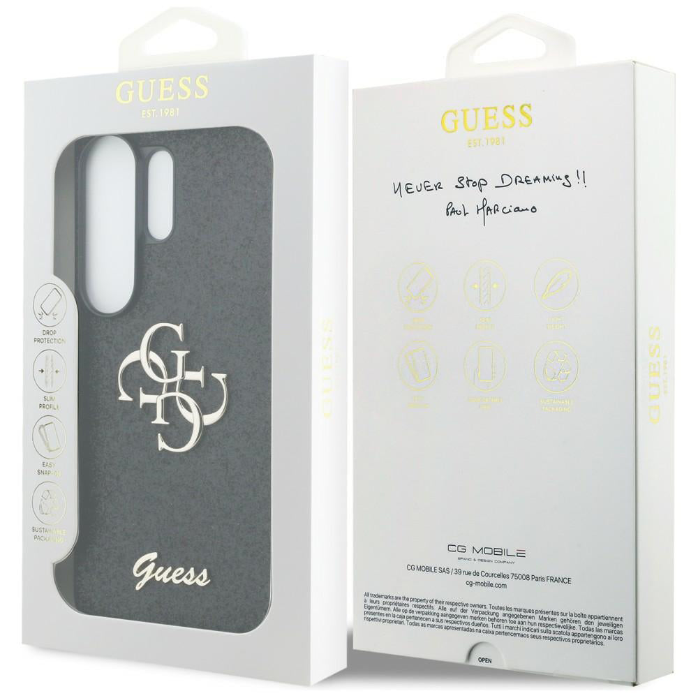 Puzdro pre Samsung Galaxy S26 Ultra S948, Guess, Fixed Glitter Big 4G Metal Frame, Čierne